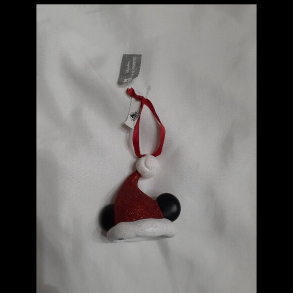 Disney Parks Resin Santa hat with mickey ears ornament new with tags A1B38 - Picture 3 of 3